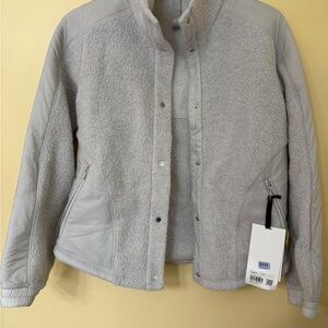 Lululemon Go Cozy Jacket Black Size 4 NWT Fleece Snap Front Women’s